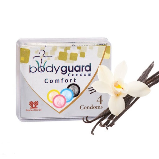 کاندوم بادی گارد 4 تایی حلقه دار bodyguard Comfort وانیلی 