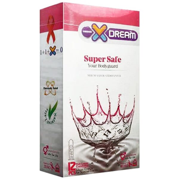کاندوم 12 عددی بسیار ایمن ایکس دریم  Super Safe Xdream